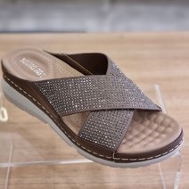 에스콰이아 여성 핫피스 슬리퍼형 뮬 [가성비갑] 쿠션업 여성 통굽 크로스샌들 NC백화점 경산점 정품