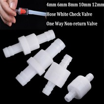 호스 ID 플라스틱 흰색 체크 밸브 편도 논리턴 4mm 6mm 8mm 10mm 에코 플로우 플, 01 4mm
