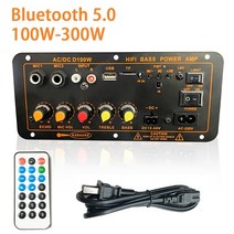 BMW 호환 카오디오뱅크 카 오디오 자동차 스피커 100-300W 자동차 블루투스 오디오 앰프 보드 가라오케 스, 03 D100_01 EU Plug