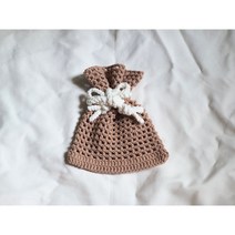 파우치 카페에디션 컬러 기본템 브라운 베이지 화장품 생리대 손뜨개 코바늘 핸드메이드 여자친구 어머니 선물