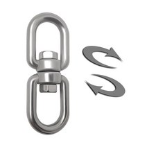 스텐슈벨 요리도리 스냅후크 더블 회전고리 꼬임방지 개고리 엉킴방지 회전도래, 스텐 슈벨 6mm( 1/4inch), 1개