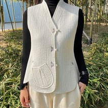 허브자수 포인트 라인예쁜 솜누빔 여성용조끼 생활한복조끼 겨울조끼2432