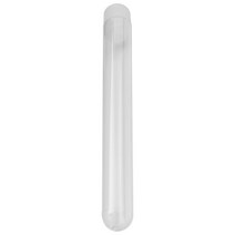 100PCS 12X100mm 투명 연구소 명확한 플라스틱 테스트 튜브 유리 병 푸시 캡 학교 실험실 소모품과, 하나, 투명 & 화이트