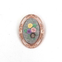 (당일출고)MCF166 두줄 라인 브로치 - 로즈골드 / 자수브로치만들기/자수DIY/프랑스자수/생활자수