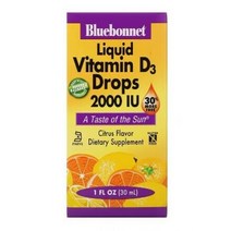 블루보넷 뉴트리션 비타민 Vitamin D3 2000 IU 1 fl oz (30 ml) 액상형 lanolin 라놀린 콜리칼페시놀 mctoil cholecalciferol