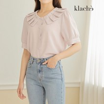 [클라셰] KLACHE 아코디언웨이브블라우스_CB2MBL033A
