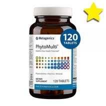 Metagenics PhytoMulti 철분제 철분 아이언 Iron 무첨가 다차원 식물성 소 비타민 Vitamin미네랄 일일 멀티비타민 종합비타민 120정 60일 분량, 120카운트 (Pack of 1) 강철체력
