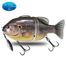 루어 파이크베이스 용 스윔 베이트 낚시 미끼 관절 미끼 140mm 75g 120mm 50g 플로팅 배스 낚시 미끼 저크 미끼 스피너가있는 틸라피아, 140mm 70g, 색상-06