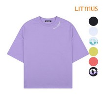 [리트머스] 여성 빅워딩 분또 티셔츠_LL7TF425