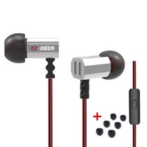 커스텀마이크 아이돌마이크 kz ed9 베이스 인 이어 이어폰 hifi 음악 스테레오 이어 버드 노이즈 캔슬링 휴대 전화 이어폰 (마이크 헤드셋 포함) zstes4, 실버 마이크(블라엣
