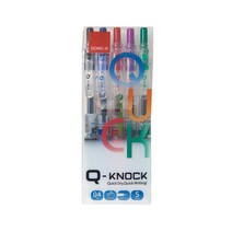동아 Q노크 5색 세트 0.4mm 큐노크 볼펜