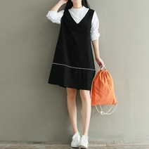 마롱패션 나카라 차이나넥셔츠 브이넥 원피스 레이 차이나넥