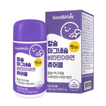 내츄럴플러스 굿앤키즈 칼슘 마그네슘 비타민D 아연 츄어블 칼슘추천 칼슘영양제 뼈영양제
