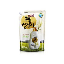 트리오 곡물 설거지 우리밀 주방세제 리필형, 1200ml, 8개