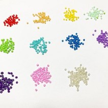 와컴 크런치 슬라임 재료 비즈 공예 칼라씨드비즈 3mm 11종 (15ml), 메론