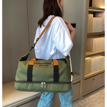 네옴유통 옥스퍼드 헬스가방 더플백 스포츠 운동 가방 축구화 골프 신발수납 가방, 카키