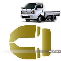 기아 봉고3 컬러 썬팅필름 열차단80% 측후면 칼라 반사썬팅지, 골드