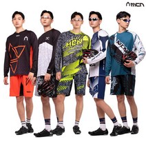 엠씨엔 MCN MTB 산악자전거 라이딩 긴팔+반바지 의류 옷 세트