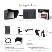 프리뷰모니터 촬영용 FEELWORLD-7 인치 DSLR 카메라 필드 모니터 4K HDMI AV 입력 IPS HD 1280x800 LCD 디, 02 With gift 1