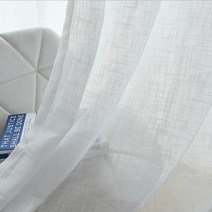 거실 창문 암막 셔터 우드 블라인드 커튼 BILEEHOME 침실에 있는 흰색 린넨 얇은 명주 그물 모던 아마 보일 완성 된 드레이프 두꺼운