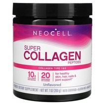 NeoCell (네오셀) NeoCell 슈퍼 콜라겐 펩타이드 무맛 200g(7oz), 2개