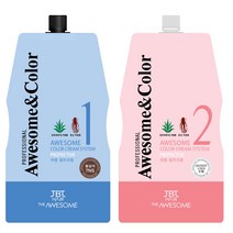 JBT HAIR 어썸 컬러크림 염색약 500ml 저자극 새치커버 자연스런 갈색, 3N 어두운 갈색, 1개