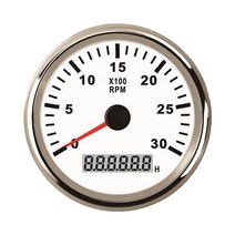 85mm 타코미터 Hourmeter 방수 트럭 자동차 차량용 보트 디젤 엔진 Tacho 미터 센서 게이지 REV 카운터 빨, 01 3K WS