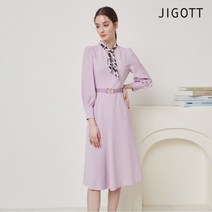 (정품)(지고트) 스카프넥 배색 퍼프 원피스 JM3A0OP97