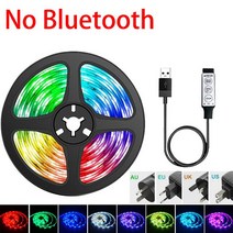 rgbled 스트립 led스트립라이트블루투스 USB LED 스트립 조명 RGB SMD 유연한 1-30M 램프 테이프 리본 TV, 한개옵션1, 01 5M RGB 15leds