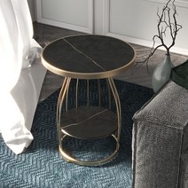 원형사이드테이블 디자인 원형 테이블 철제 카페 침대 소파 쇼파 보조 협탁 간이, F