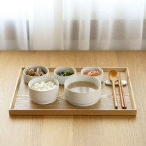 예쁜 혼밥 도자기 식기 그릇 신혼 부부 집들이 혼수 디너 화이트 옳음 1인 한식세트8P
