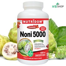 캐나다 뉴트리돔 노니 Noni 5000 5배농축 동결건조 대용량 영양제 300캡슐