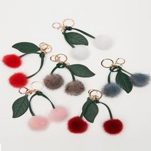 여우짓을하다 밍크 앵두 양가죽 키홀더