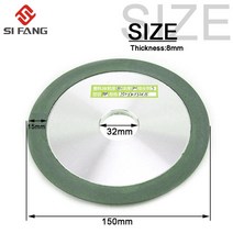 드릴연마기 다이아몬드 그라인딩 휠 컵 서클 125x32x15mm 텅스텐 스틸 밀링 커터 공구 샤프너 그라인더 1 개 150-400 그릿, [01] 125x32x15mm, [01] 150