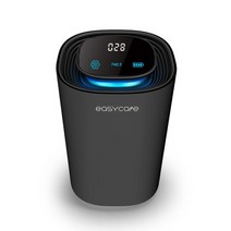 국산 차량용 공기청정기 카니발 펠리세이드 공기청정기 easycare e-c2pro 인기있는 자동차 홈 미니 오존 uvc hepa 필터 usb 전기 차량 전원 uvc ce, e-c2pro-블랙