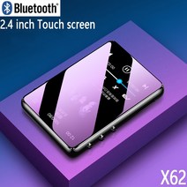 MP3 플레이어 휴대용 원래 금속 블루투스 5.0 터치 스크린 2.4 인치 내장 스피커 16g 전자 책 라디오 녹음 비디오 재생, 검은 색, 40GB
