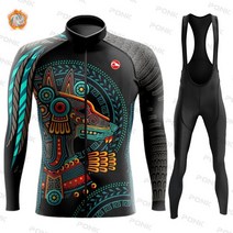 사이클링 의류 자전거 라이딩복 남성용 긴팔 보온 플리스 저지 세트 MTB 따뜻한 겨울 2023