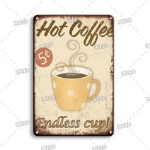메뉴판 메뉴 보드 레트로 빈티지 펍 까페 레스토랑디자인 커피 주석 금속 벽 예술 기호 양철 벽 장식 커피 바 금속 기호 복고풍 카페 부엌 방 장식 플레이트, 10622, 20x30cm