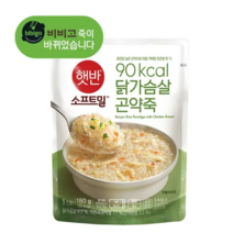 햇반 소프트밀 닭가슴살 곤약죽 180g, 3개