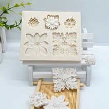 밀랍왁스 천연밀랍왁스 야화 DIY 데이지 야생 국화 꽃 모양 실리콘 금형 Sugarcraft 초콜릿 컵케익 베이킹, 01 Random Color