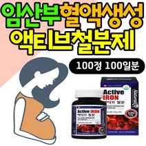 임산부 적혈구 혈액생성 산소운반 액티브 철분제 IRON 헤모글로빈 에너지 영양제 산모 산후 출산후 임신 초기 중기 필수 어지러움 건강기능식품 수유부 선물 여성 저장철 페리틴 수치