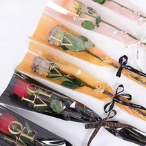 꽃 포장지 한송이 투명 opp 꽃포장 1송이 도매 포장지, 21.핑크멀티백[20개팩]