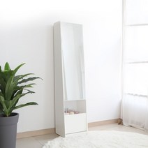 [저스틴퍼니처]레나 수납형 전신거울 화장대, 내추럴