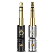 2pcs 오디오 잭 3.5mm 남성 길이 42.8mm 3 극 스테레오 이어폰 플러그 DIY 헤드폰 수리 솔더 와이어 커넥터 블랙 실버, [02] Mix Color