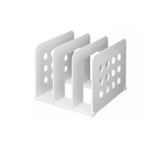 미니사이즈 오픈형 3칸 책꽂이 북앤드 데스크 정리 칸막이, 아이보리