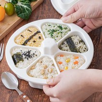 삼각김밥만들기 주먹밥 무스비 삼각김밥 미니 틀 6구 키트 원+원, one size, 삼각김밥만들기 주먹밥 만들기