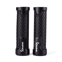 오토바이 핸들 바 그립 CNC 고무 스러스터 피아지오 베스파 GTS GTV LX 60 125 PX 250 프리마베라 스프린트, 02 Black