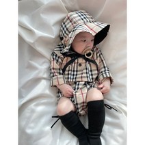 (긴팔)런던체크슈트 신생아옷 백일 돌 문센룩 블룸비