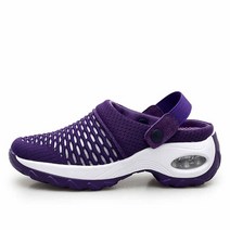 여름용골프화 여성 테니스 신발 통기성 메쉬 5cm 높이 증가 슬립 온 에어 쿠션 슬리퍼 야외 걷기 조깅 여성 운동화