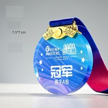 맞춤형 Trophy 로고 상 크리스탈 메달 회사 연례 회의 게임 콘테스트 선물 포함, 01 Gold Medal_01 7cm